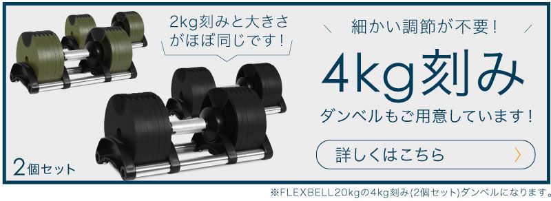 1年保証】 フレックスベル 2kg刻み 20kg 2個セット 10段階調整