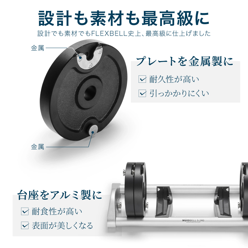 フレックスベル 32kg4kg刻み 【ペア購入限定】　① フレックスベルNUOBELL36kgペア 高価買取いたします | ダンベル商店